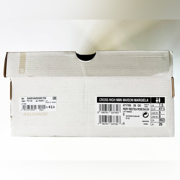 NWT Salomon x MM6 Maison Margiela Red Sneakers - Picture 7 of 17